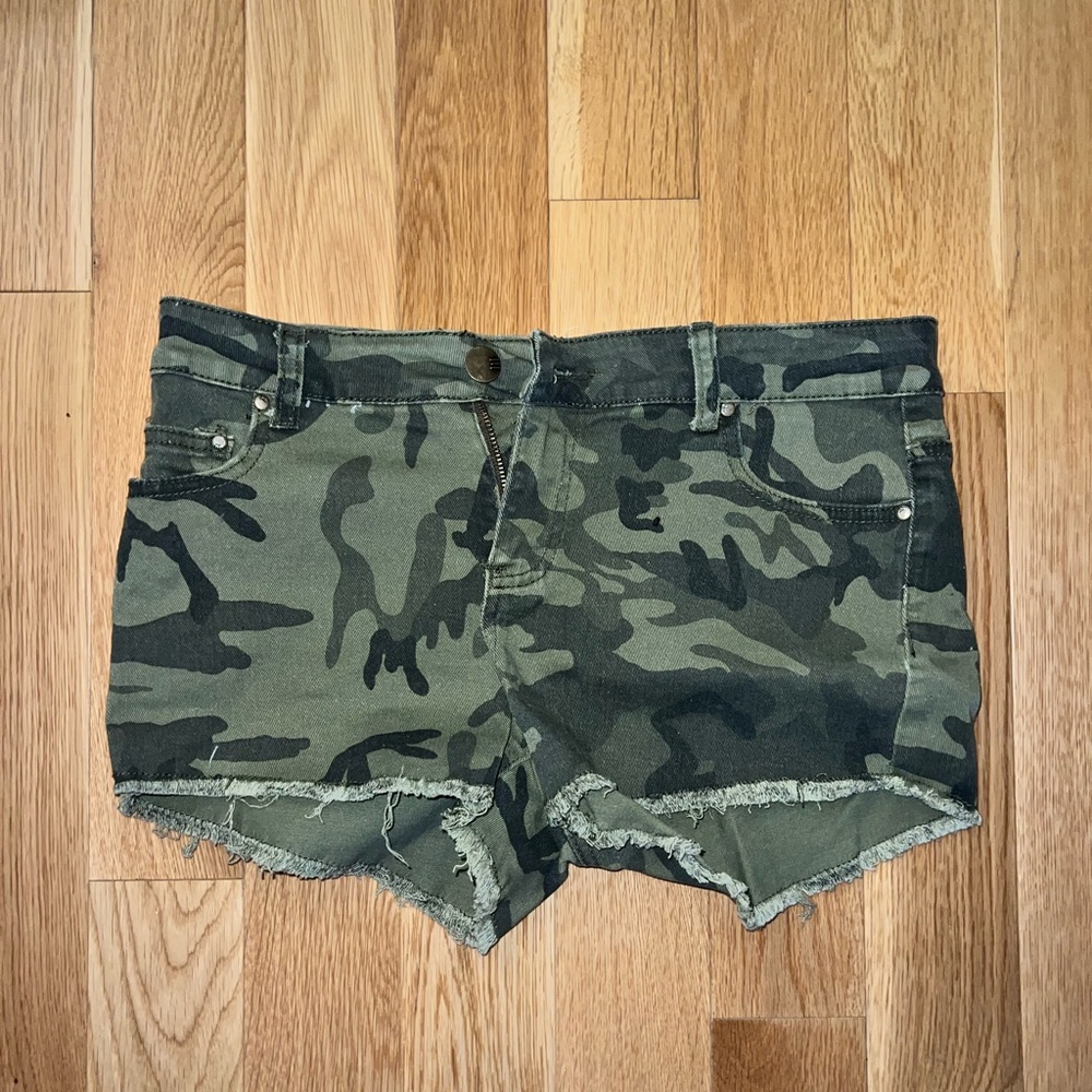 Camo Jean shorts